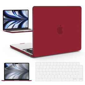iBenzer 最新の 2024 2023 2022 MacBook Air 13 用 ケース M3 A3113 M2 A2681 保護ケース + 日本語配列キーボードカバー 付き Apple マックブックエアー ケース 13インチ対応 mac カバー 13.6インチ 極薄 スリ