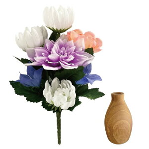 造花 はなこ 仏壇 仏花 ミニ 1束 花立1個 377-T2