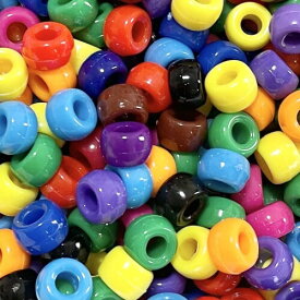ポニービーズ 大きい穴 アクリルビーズ 穴4mm 形 型 ビーズ アクリル 大きな穴 カラフル パステル ミルキー いろんな形 女の子 穴あり 可愛い おもちゃ おしゃれ 子供 丸 タイヤ型 9×6mm 穴