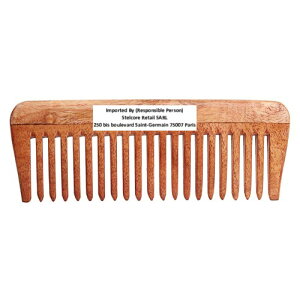 SVATV HANDCRAFTED NEEMWOOD COMB FOR DETANGLING HAIR FOR THICK, CURLY AND WAVY HAIR, NON-STATIC AND ECO-FRIENDLY WITH WIDE TOOTH FOR GROOMING HAIR COMB - (N-48)