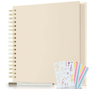 AIOR スクラップブック アルバム 手作り フォトアルバム 持ち運びも便利 耐久性 アルバム 台紙 40枚 80ページ 30.5CMx30.5CM 切り抜き帳 思い出帳 DIY写真集 誕生日 赤ちゃん写真集 卒業記念集