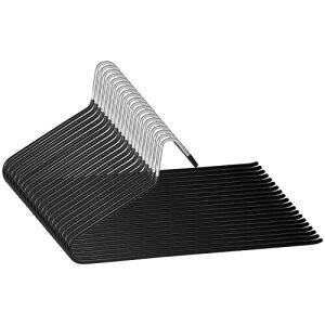 O2frepak パンツハンガー 20本パック 耐久性 パンツ、ジーンズ、スカート、スカーフ、レギンスに最適 省スペース 滑り止め シワ防止 ブラック