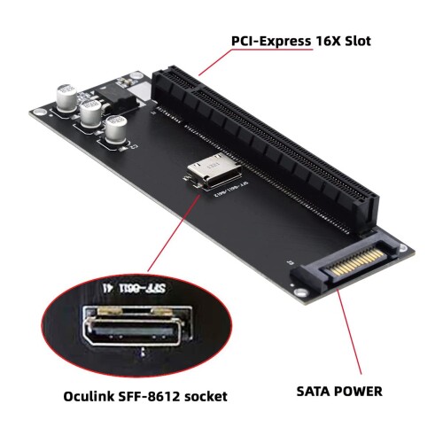楽天市場】NFHK OCuLink PCIeエクスプレスSFF-8611 8x8レーンデュアル
