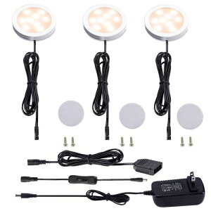 AIBOO 12V LED ̉̃Lrlbg̏ƖLbg 3 pbNׂ̍A~jE LED ̑䏊̃Lrlbg pbN Cg 6W ˒I̐HĨJE^[̕ǂ̃vÔ߂̃XCb`