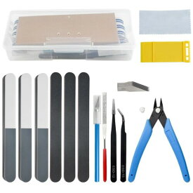 WMYCONGCONG プラモデル用工具 14点セット 入門用ツールセット初心者向き モデルツール 収納ケース付き 薄刃ニッパー ファイル 精密ピンセット付き クラフトツール DIY製作修理模型用