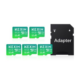 KEXIN MicroSD 64GB 5個セット SDXC UHS-I U3 85MB/s SDカード 64gb Class10 マイクロSDカード 64GB Nintendo Switch 動作確認済 超高速転送 TFカード SDアダプター付