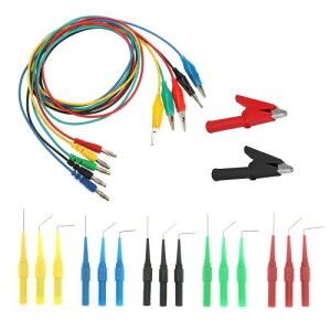 DIANN 22pcs Back Probe Test Kits 4mm Banana Plug to Alligator Clips Test Wires Wire Piercing Probes Automotive Test Leads Set for Vehicle Automotive Car Circuit Electrical Diagnostic Testing