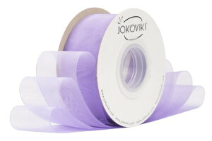 ライトオーキッドオーガンジーリボン 38mm幅 - ギフト包装、ブーケ、リボン、フラワーアレンジメント、ウエディングドレス、クリスマスツリー飾りに最適 - 45メートル/巻