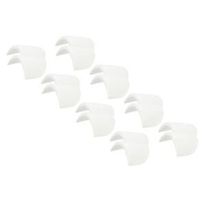 PATIKIL ショルダーパッド 8組 コスチュームショルダーパッド 通気性スポンジパッド 厚手ガーゼカバー レディース 衣類 メンズ ブレザー スーツ コート 裁縫用 ホワイト S