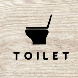 nicotto ���[���T�C�� �h�A�X�e�b�J�[ TOILET �g�C�� �V�[�� ����OK �V���v�� �X�^�C���b�V�� �؂蕶�� �J�b�e�B���O�V�[�g 8.9×11cm ���� (�u���b�N)