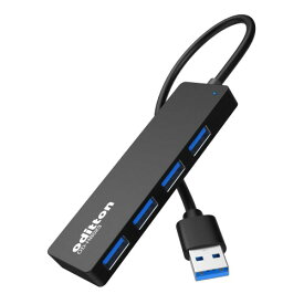 USB ハブ、oditton USB ハブ 3.0 4 ポート超フラット データ ハブ 5Gbps データ転送タイプ A USB アダプター Macbook、iMac、Surface Pro、ラップトップなどに対応