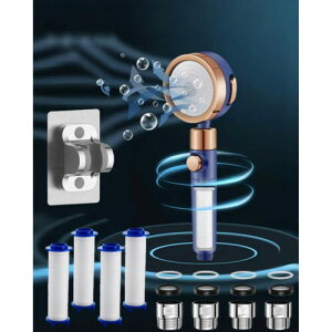 シャワー方向を制御するための420度の自由な回転,3段階モード シャワーヘッド 最強 塩素除去 ワンタッチで止水できて マイクロナノバブル 高水圧 節水 浄水 80%以上 保温 保湿 ミスト