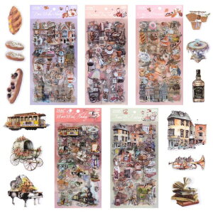 URROMA���i���X�e�b�J�[,30��PET�h���X�e�b�J�[���B���e�[�W���z�X�N���b�v�u�b�N�X�e�b�J�[�W���[�i���W�����N�m�[�g�p�\�R������DIY�N���t�g�p