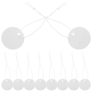 FRCOLOR タグ 紐付き 付き 値札 タグ おしゃれ 100枚 円形 吊り下げ クラフト パンチ 紙 茶褐色 糸付き 下げ札 ラベル ラッピング 商品 ネーム ペーパー お店 結婚式 パーティー 撮影用