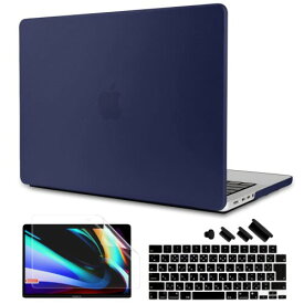 TWOLSKOO MacBook Air 13.6 ケース A2681 M2 Chip 2022 発売 対応, 耐衝撃 排熱機能 改良型 マット ハードケース + 液晶保護フィルム + 日本語キーボードカバー MacBook Air 13.6インチ, 紺色