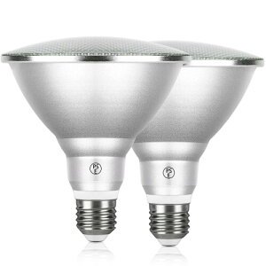 Yisau LED 電球 E26 口金 Par38 15W/180W形相当ビーム電球 IP65 防水加工 PSE認証済 中庭の廊下、ホテル、看板照明などに適用します (昼光色,2個セッ)