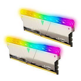 v-color Hynix IC デスクトップPC用 ゲーミングメモリ Prism Pro RGB (発光型) DDR4-3200MHz PC4-25600 32GB (16GB×2枚) U-DIMM 1.35V CL16 ヒートシンク付き TL1632816A-E6PRSWK