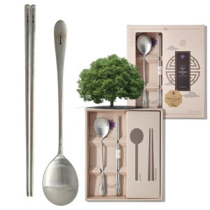 Balwoo (5セット) 韓国スタイルスプーンセット 米飯スプーン 鉄箸 鉄スプーン SUS304 ステンレス スチール Satin Finish つや消し表面 (ヤナギ, 5セット)