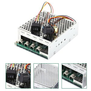 DC���[�^�[�p �X�s�[�h�R���g���[���[ �f�W�^���f�B�X�v���C�t�� 10V�`55V 60A ���]�����X�C�b�` ���W���[�� �d�C���[�^�[����