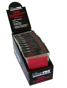 Ultra Pro Standard Size Deck Protectors Box - Red (12 packs/66mm x 91mm)