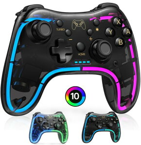 Elekasumi Switch �R���g���[���[ ����RGB���C�g �X�C�b�` �R���g���[���[���� �W���C���Z���T�[���� 3���x���U�� �X���[�v���� �A�v���ݒ� Bluetooth�ڑ� �X�C�b�` �v���R�� Switch�S����ɑ�