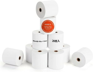 MUNBYN r  T[}[ 80mm×Oa80[t@C]×a12mm COLItBXpi[J[ 20 c ۊ X^[ uU[ Gv\ aM MUNBYN v^Ή V[