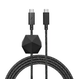 Native Union Type-C Desk Cable - USB-C to USB-C 8ft 滑り止めアンカーノット付き 充電ケーブル iPhone 15, MacBook Pro 13" M1-M3, Air 13"/15", Surface Go 3対応 (Cosmos)