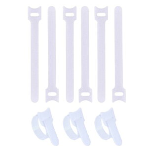 Neyiem ケーブル結束バンド (白色・長さ20cm×30本)配線整理 収納 固定 ケーブルバンド マジックテープ 纏める 配線まとめ 結束テープ 結束バンド 繰り返し使用可能 両面 マジックテープ用