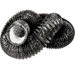 OOPPEN ダクトホース 収納型フレキシブルダクト 75 100 125 150 200mm 換気用アルミホース 排気ホース 換気用ホース 耐熱 防水 (メーカー1年保証) (5m-100mm)