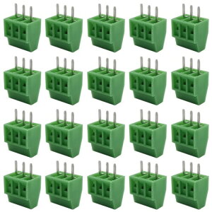 BEHOSHI 20�� �^�[�~�i���u���b�N PCB�l�W�~�ߒ[�q�� 3�s�� 2.54mm�s�b�` PCB�^�[�~�i���u���b�N �l�W�[�q�u���b�N �R�l�N�^�[ 3P PCB�}�E���g