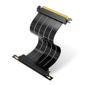 EZDIY-FAB PCIe 4.0 X16ライザーケーブル 高速シールド垂直GPUマウント用 PCI-E Gen4対応 延長ライザーカード 直角コネクタ - 20cm 90度