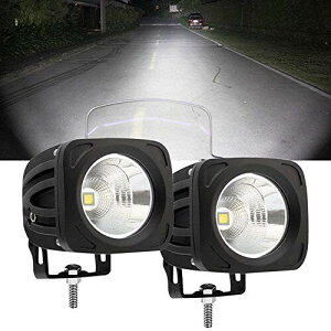 Largoods [NCgLEDtHOv 60w SUV UTV ATV ėp 12V 24Vp IP68h ho pLp̌^ ȃGl tȒP 7200LM LEDƓ OƓ ԕ 2Zbg (zCg, 25W)