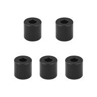 アルミスペーサー 5個セット 黒 内径6.2mm×外径15mm×長さ15mm M6ワッシャー 丸型スペーサー 耐久 防錆