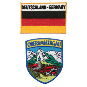 All Splendid - �I�x�����}�[�K�E �V�[���h �p�b�` + �h�C�c �t���O �p�b�` �y�[�X�g �p�[�\�i�� �X�^�C�� �X�e�b�J�[ �ϋv�� ���� �p�b�` �H�|�i �����p Oberammergau Shield Patch ���b�y�� No.122C