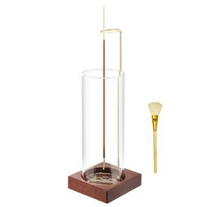 MACUSOO お香立て お香 線香立て インテリア 灰がこぼれない お洒落 可愛い 香炉 線香立て 仏壇 書斎 瞑想 玄関先 (ブラウン)