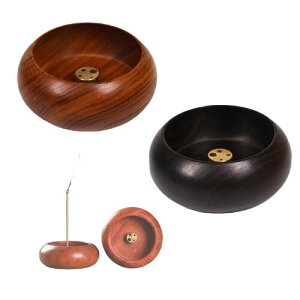 MHSKNHW お香立て 線香立て オシャレ 木製 灰がこぼれない 小さい 香炉 ミニ仏壇香炉 瞑想 浄化 香道 仏具 仏壇用 ペット用 御洒落 持ち運び便利 2個入り