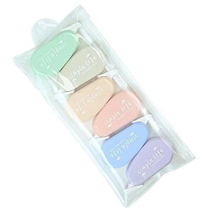 MEDUSHASHA 修正テープ しゅうせいテープ 5mm ミニ 使いやすい 学生用品 文房具修正テープ 修正用品 携帯便利 多色 6個パック 6mx6 かわいい 学生 学校 文房具用品