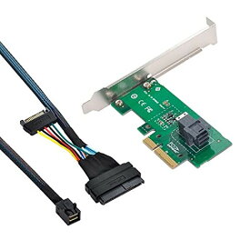 NFHK PCI-E 3.0 4.0 → SFF-8643 カードアダプター U.2 U2 SFF-8639 NVME PCIe SSD ケーブル メインボードSSD用