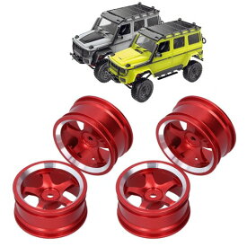 Es tink RC カー ホイール リム ハブ、4 個 RC クローラー パーツ MN86 1/12 RC クローラー用(red)