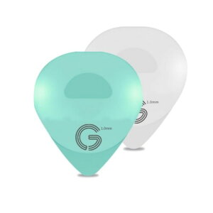 GIMI 光るギターピック カラーギターピック 1mm中厚型 タッチ発光 高感度LED 電池交換が簡単 長時間使用可能 耐久性 繊細な触感 滑り止め設計 ポータブルピックケース付き アコギ用 エレ