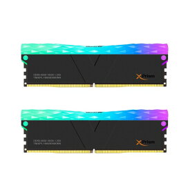 v-color Hynix IC デスクトップPC用 ゲーミングメモリ Manta XPrism RGB (発光型) DDR5-6000MHz PC5-48000 32GB (16GB×2枚) U-DIMM 1.25V CL36 (Intel XMP専用) ヒートシンク付き TMXPL1660836KWKN