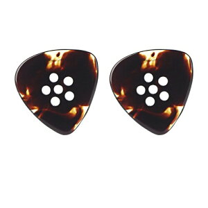 Musiin プレミアム ハンドメイド 3イン1 マルチ フラット クリア トーン ピック エレキギター ベース アコースティック ジャズ ブルースギター (トルティー) 用 2個