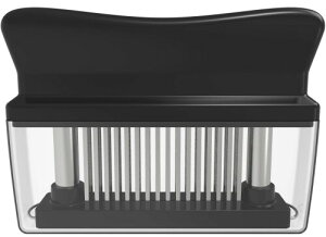 肉筋切り器 肉たたきすじ切りミートテンダライザー 48本刃仕様 ジャカード 保護カバー付き キッチン 肉刺し ステンレス製 肉たたき お肉を柔らかく 錆びにくい ステーキ かつどん 調味