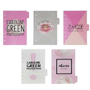 A5 / A6 6Jo[̃CfbNX^uEhOr[oC_[t@CtH_[[Y[tV[gveN^[oC_[Jo[veN^[ (Divider Pink, A5/21cm*15cm/8.5 Inch)