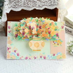 YEPPAI �|�b�v�A�b�v�J�[�h 3D���̃O���[�e�B���O�J�[�h �����t�� �q�� �L�b�Y �h�V�̓� �V�N �o�[�X�f�[�J�[�h (007)