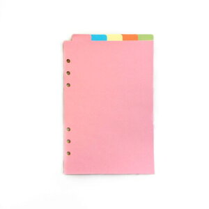 A5 / A6 6Jo[̃CfbNX^uEhOr[oC_[t@CtH_[[Y[tV[gveN^[oC_[Jo[veN^[ (Divider Vertical Colored Paper, A5/21cm*1