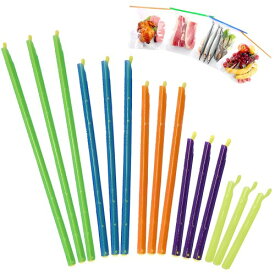 袋止めクリップ 密封クリップ 5色 2仕様 10個セット／15個セット 食材鮮度保持 密閉できる 調理道具 簡単開閉 衛生的 保存バッグ用 (15個セット)