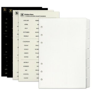 Zelten PPoC_[CfbNXd؂A4̃^uXebJ[tAp[\iI[KiCU[Evi[E[Y[tm[gp (PP White 7-Folder Tab,A5/6 Hole)