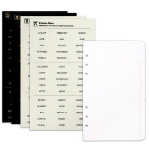 Zelten PPoC_[CfbNXd؂A4̃^uXebJ[tAp[\iI[KiCU[Evi[E[Y[tm[gp (Paper White 5-Tab,A6/6 Hole)