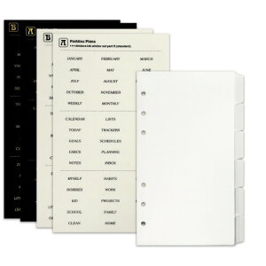 Zelten PPoC_[CfbNXd؂A4̃^uXebJ[tAp[\iI[KiCU[Evi[E[Y[tm[gp (PP White 6-Tab,A6/6 Hole)